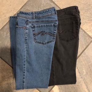 Two pairs Susan Graver Denim Jeans Size 4